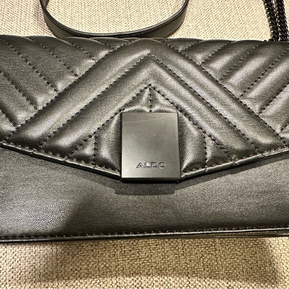 ALDO Black Quilted Clutch